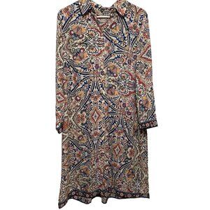 Chico's Floral Paisley Button-Down Dress Size 14P